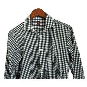 Takeo Kikuchi Checkered Plaid Button Down Shirt Sz 2/Small Made in Japan